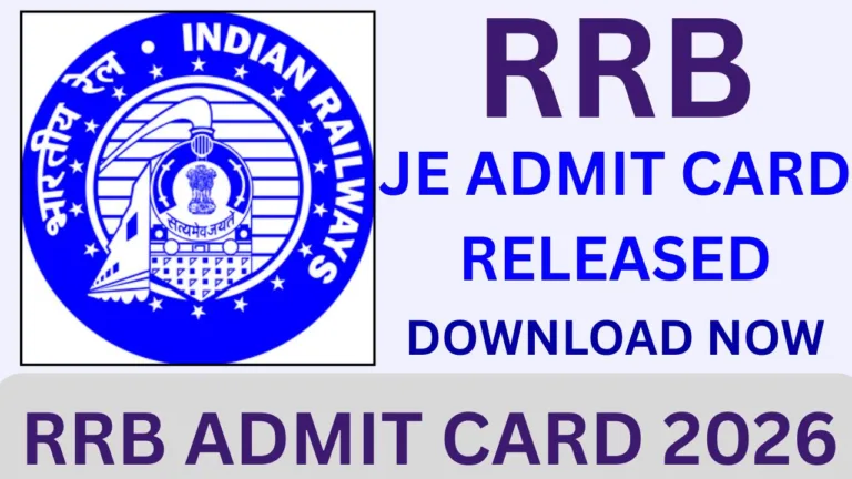 RRB ADMIT CARD 2026