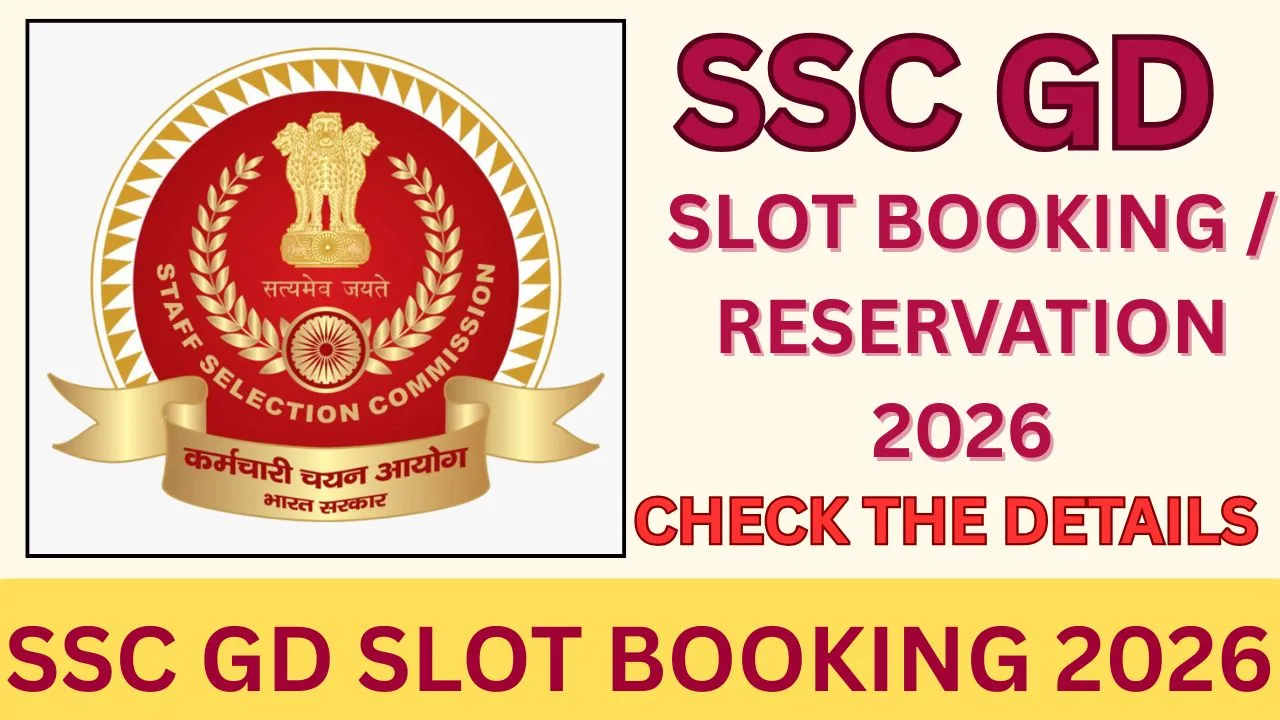 SSC GD SLOT BOOKING 2026